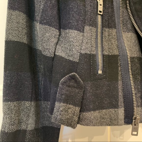 American Eagle Wool Moto Jacket X-Small - Picture 3 of 6
